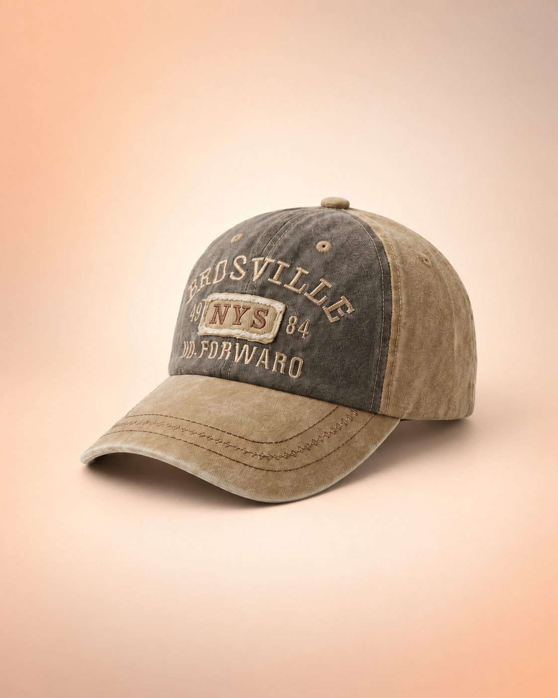 Vintage Beige Brosville NYS Cap view 2