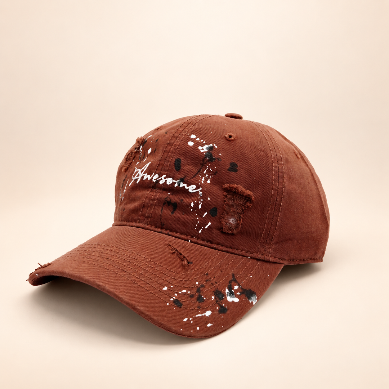 Brown Distressed Paint-Splatter view 2